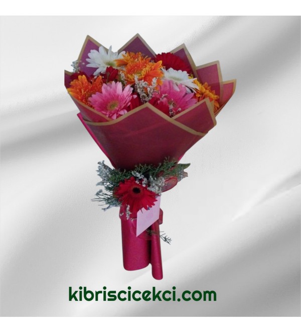 Renkli Gerbera Buketi